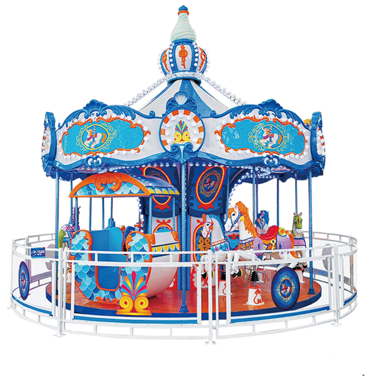 12-Person Blue Artistic Carousel — other by ZhipaoRides